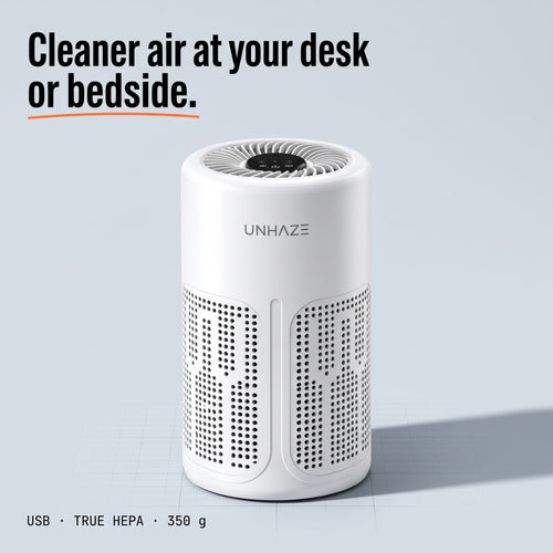 Unhaze D1 desk air purifier, studio view